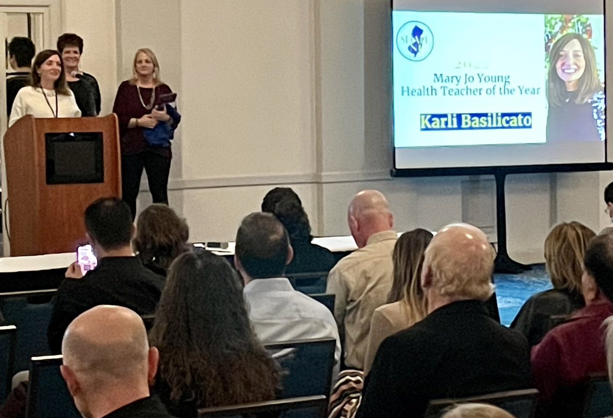 Another big congrats to NJ Health Teacher of the Year! Ramapo’s own Mrs. Karli Basilicato !