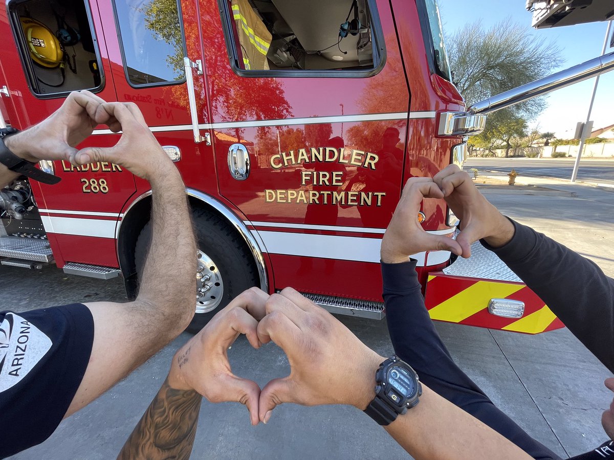 Roses are red, Fire trucks are too, Happy Valentines Day, From your Chandler Fire crews! 🚒♥️ #HappyValentinesDay