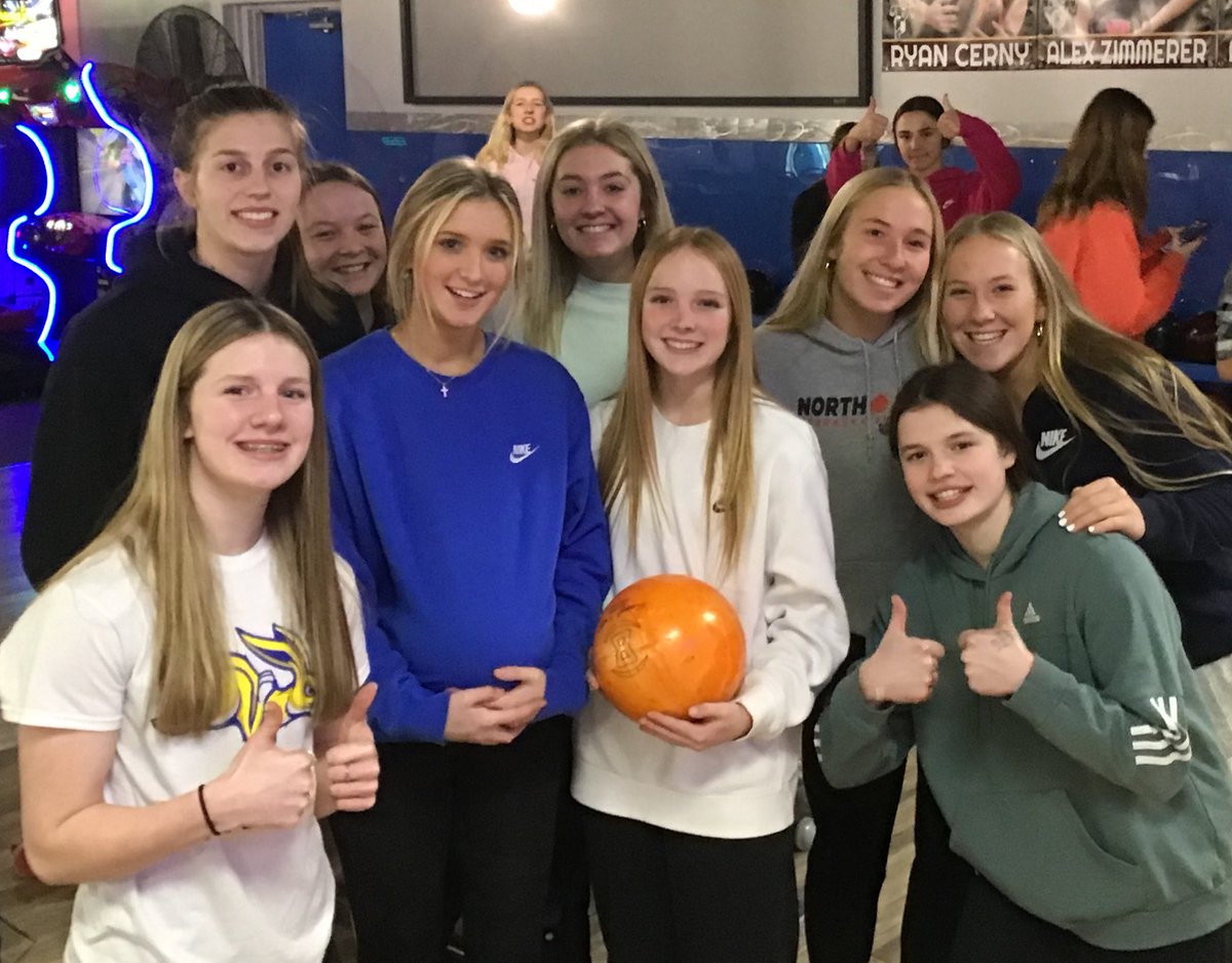 GretnaLadyHoops's tweet photo. A team that bowls together, wins together! Let’s hope we knock down more jumpers than we do bowling pins. 🐉🏀🎳💪😉  #rolldragz https://t.co/PvWW6xu2bZ