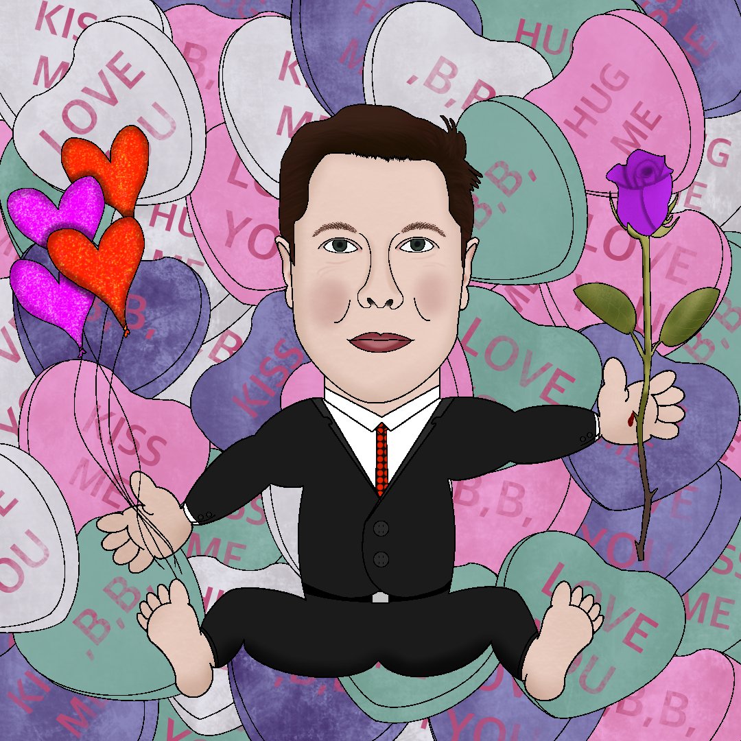 3commaElon's tweet photo. Ah, Happy #ValentinesDay!
Mint: https://t.co/6gnqT6BroS
Talk: https://t.co/TYw4VW36NJ
Trade: Baby Elon: https://t.co/bp5Sf1YMOb
#NFT #Babyverse https://t.co/XkkESHCV66