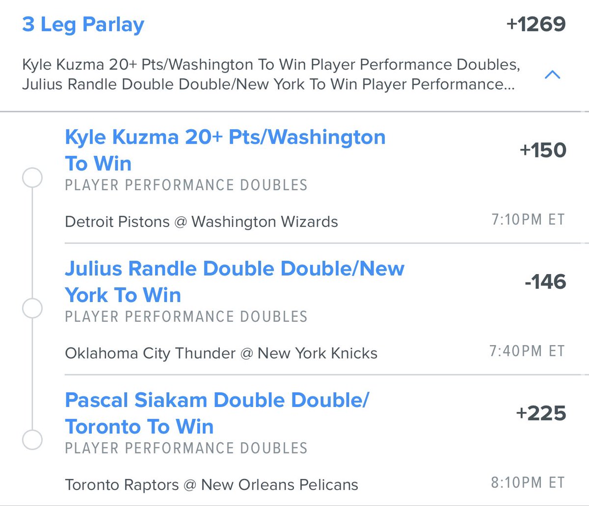 propping_it_up's tweet photo. First 3 plays of the day! Let’s win some money https://t.co/wqvkqCd4js
