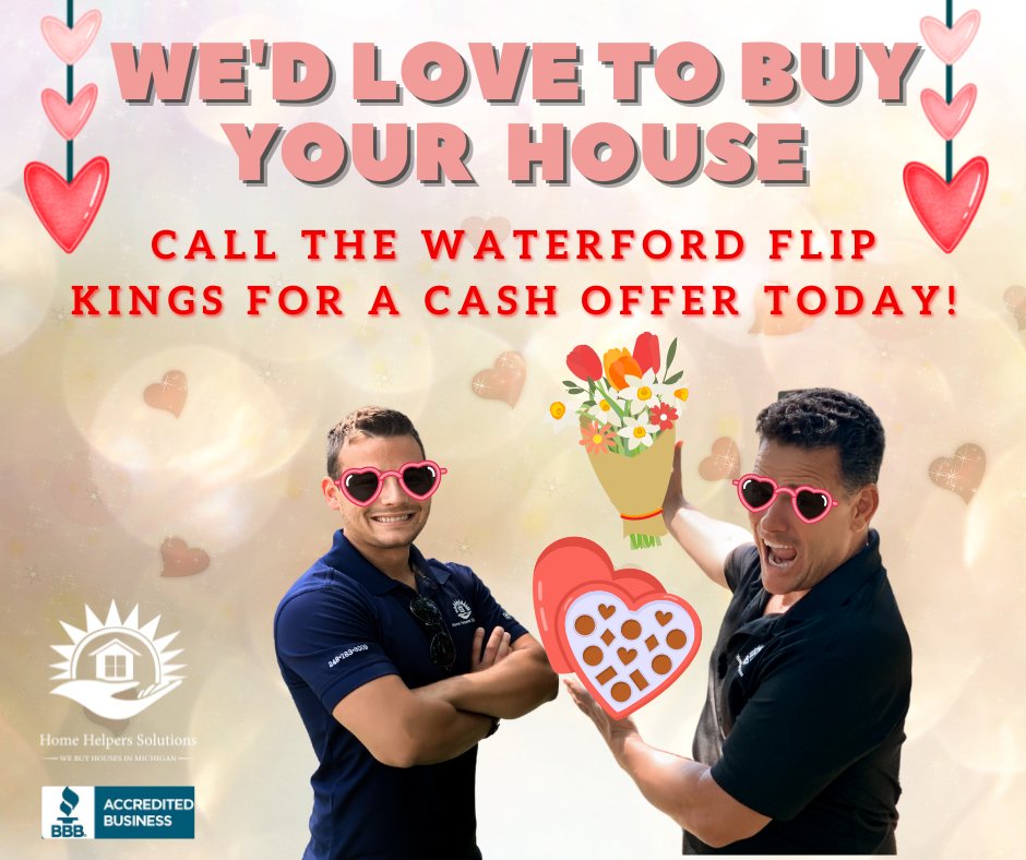 HomeHelpersSol's tweet image. Happy Valentines Day everyone! 💙⁠⁣
⁠⁣
We would LOVE to buy a house from you! If you know of anyone that has a house they'd like to sell fast, as is, for CASH, give us a call at (248) 783-8009 or check out our website bit.ly/WaterfordFlipK… ☎️💸⁣