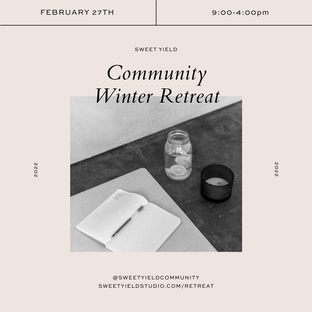 SweetYield's tweet image. Join us Sunday, February 27th with @sweetyieldcommunity! We're holding space for rest and renewal this Winter and we'd love for you to be there.

Sliding scale tickets are available. Head to the link in our profile to learn more and sign up!