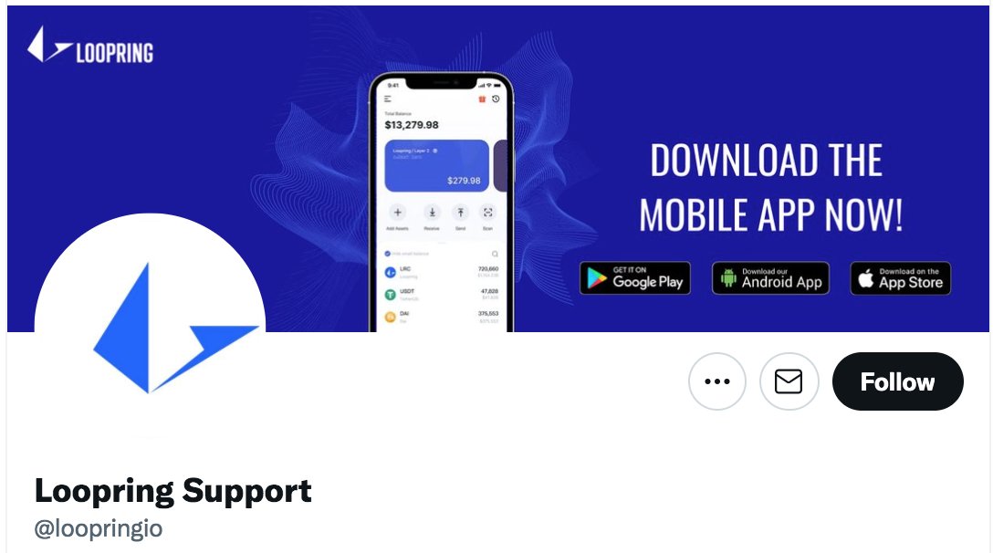 loopringorg's tweet photo. 🚨 Impersonation Alert 🚨 

Loopring does NOT have a dedicated customer support account on Twitter

@loopringorg is our only account and we will never randomly DM you 🚫

Stay safe out there! 💙 https://t.co/C9olHshOXA
