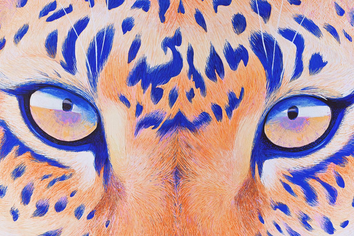 MENACÉE N°04 Disponible en Impression d'art - Tirage limité et numéroté (30 exemplaires) Format 40 * 30 cm ou en œuvre originale 100*140 cm (dessin au <a href="/POSCA_Coloring/">POSCA</a> et pigments) 
✨Une partie des ventes sera donnée à <a href="/PantheraCats/">Panthera</a> valeriechauffour.fr/boutique