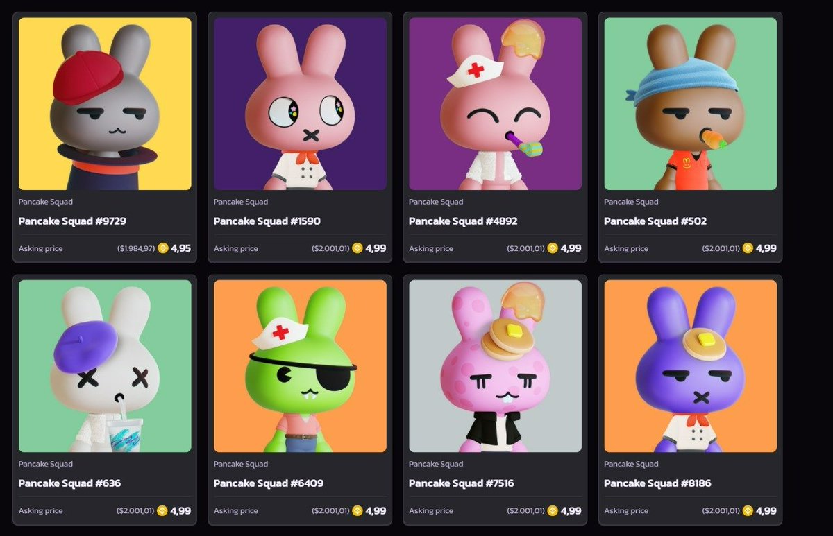 pancakesquadnft's tweet image. Last 8 squads to floor 5 BNB, 🔥
then see you on the 8 BNB floor...  👀🐰

IFO 3.1 is on 18 February; if you want to participate private pool, you need to activate your profile with #PancakeSquad ✅

#NFT @PancakeSwap