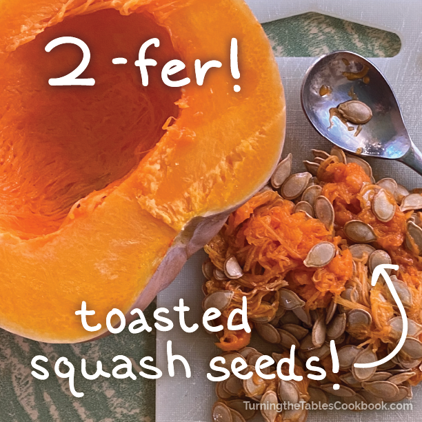 TtTCookbook's tweet photo. Toasted squash seeds are incredibly tasty - it's a free snack included in every winter squash. Just clean them up and toast them with a little oil, salt + any powdered herbs or spices your crunchy little heart desires. #healthysnack #endfoodwaste #lowcarbon #freefood @CCEUlster https://t.co/qmJ8aK0wt6