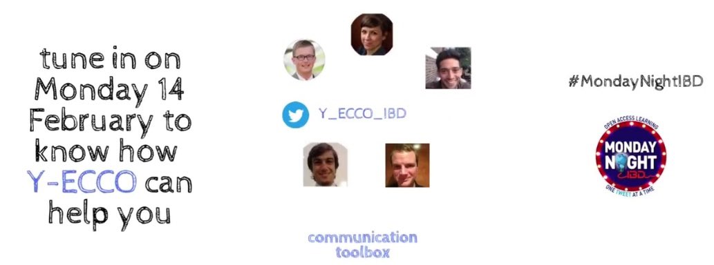 📣#GITwitter #CRSurgery #GastroRD #PharmD #GastroNurses #GastroPsych et al

🛎Starting soon!

💬Healthy & Effective #Communication 🩺 ➡️ pts w #IBD

🧰From 🇪🇺 with💜

🧵Follow the thread led by the @Y_ECCO_IBD team

#SoMe4IBD #SoMe4Surgery #ECCO2022
@my_ueg
#MedEdWithoutBorders