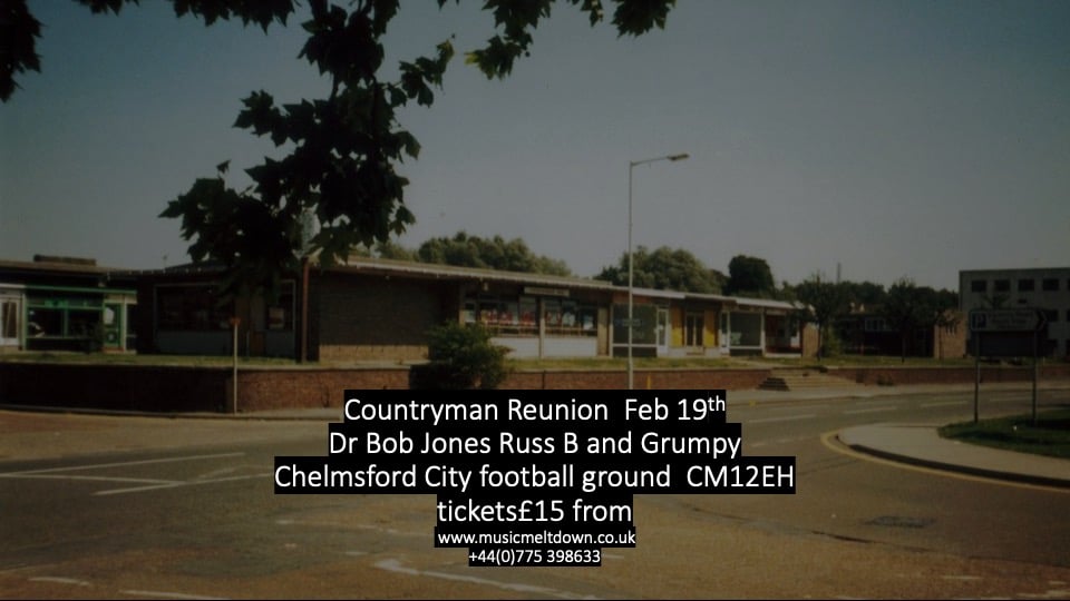 THIS SAT FEB 19.......GOING BACK TO MY ROOTS.....Where it all started for DrBob DJ Dr Bob Jones in CHELMSFORD , ESSEX...  Going back to the Monday nights at the Countryman pub Chelmsford, with DrBob Jones, RussB  Grumpy Brown. Tickets are £15, from Paul at musicmeltdown.co.uk