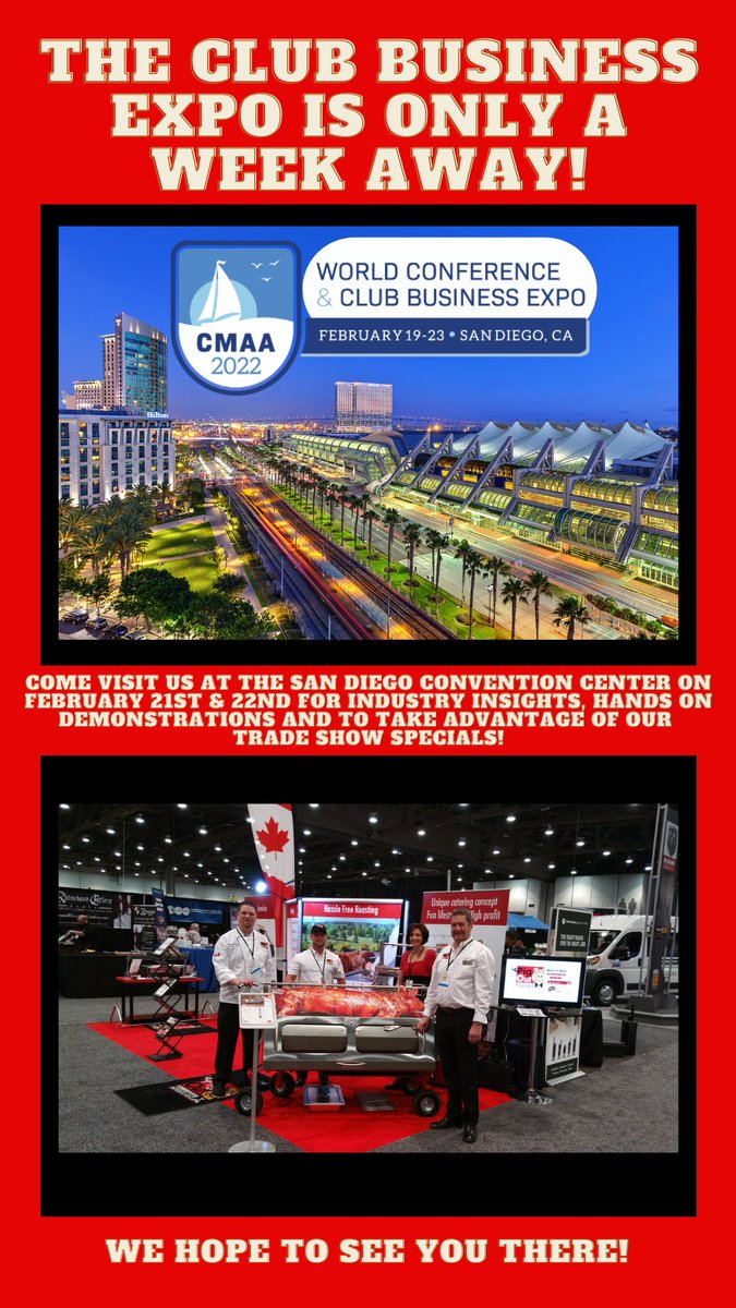 The Club Business Expo in San Diego is only ONE week away! We can't wait to be snow birds and spend some time down in the sun with you awesome people! Swing by our booth for industry insights, hands on demos, and trade show specials you wont want to miss!

#sandiego #tradeshow