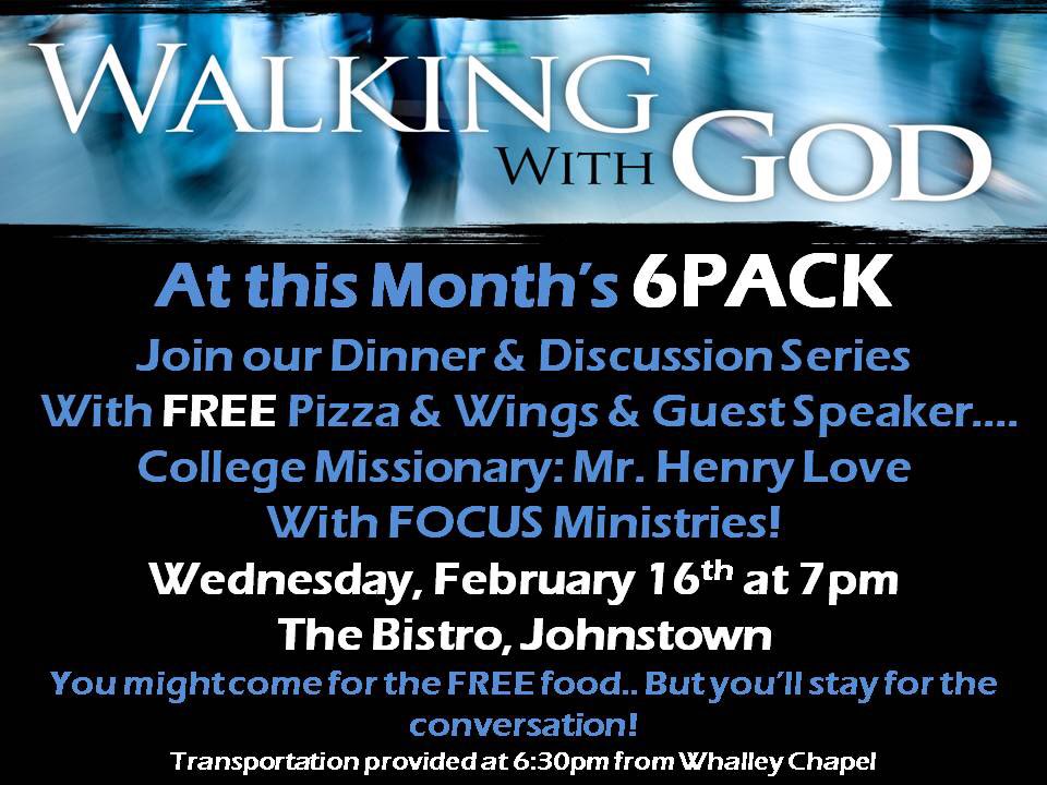CatholicUPJ's tweet photo. Join Us Wednesday, February 16th at 7pm at The Bistro!  Free Food and Conversation!! With FOCUS Missionary Mr. Henry Love! https://t.co/0iJy8VYCfz