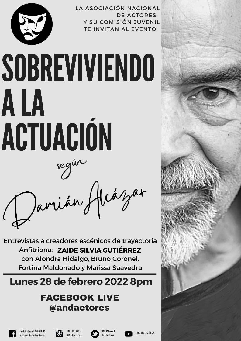 Te invitamos a que nos acompañes este 28 de febrero a nuestra segunda emisión del 2022 con nuestro invitado de lujo <a href="/DamianAlcazar/">Damian Alcazar</a> ¡Imperdible! <a href="/ZaideSilvia/">ZaideSilviaGutierrez</a> @AlondraSinTwitr <a href="/Bruno_Coronel/">Bruno Coronel</a> <a href="/marisskou/">marissa saavedra</a> <a href="/ANDAJuvenil/">Comisión JuvenilANDA</a>