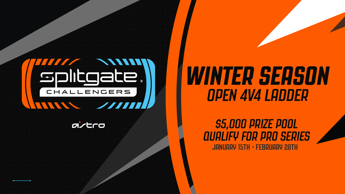 SGEsports's tweet photo. See yourself as a Pro player? Join the @Splitgate Challengers Series Winter Ladder, slay the competition, and secure a Top 16 placing.

Climb the ranks, beat the best, and potentially enter the #SplitgateProSeries. 

⚔️ Sign up: https://t.co/rf9CvdlMeH https://t.co/XrPuZeudiR