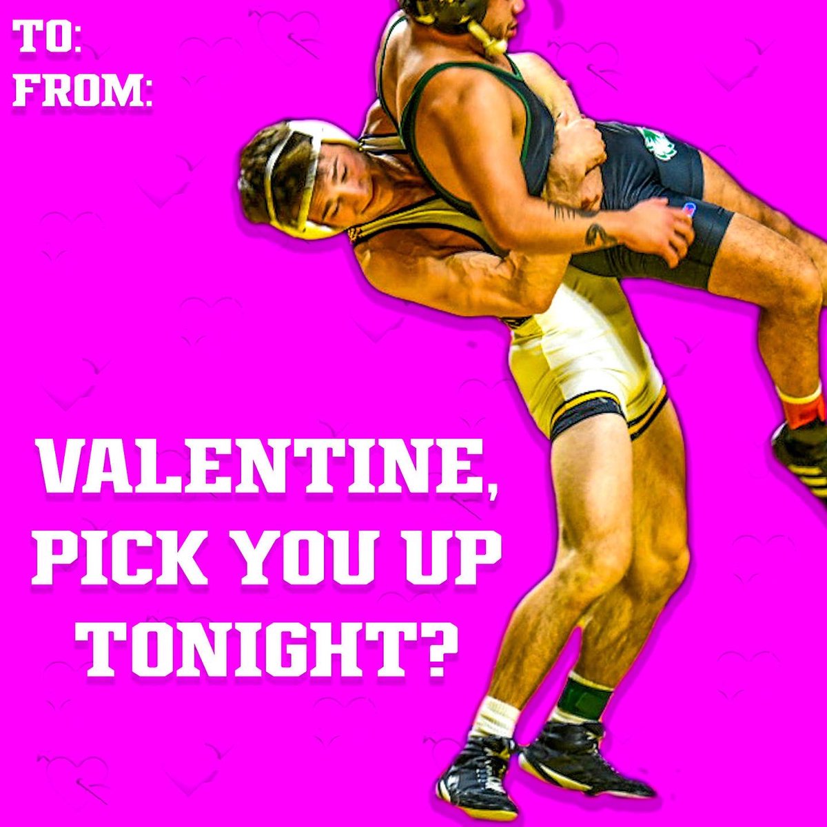 UNCBearsWrestle's tweet photo. Happy Valentine’s Day! 🐻❤️ #BearDown https://t.co/zvLKYRvo3l