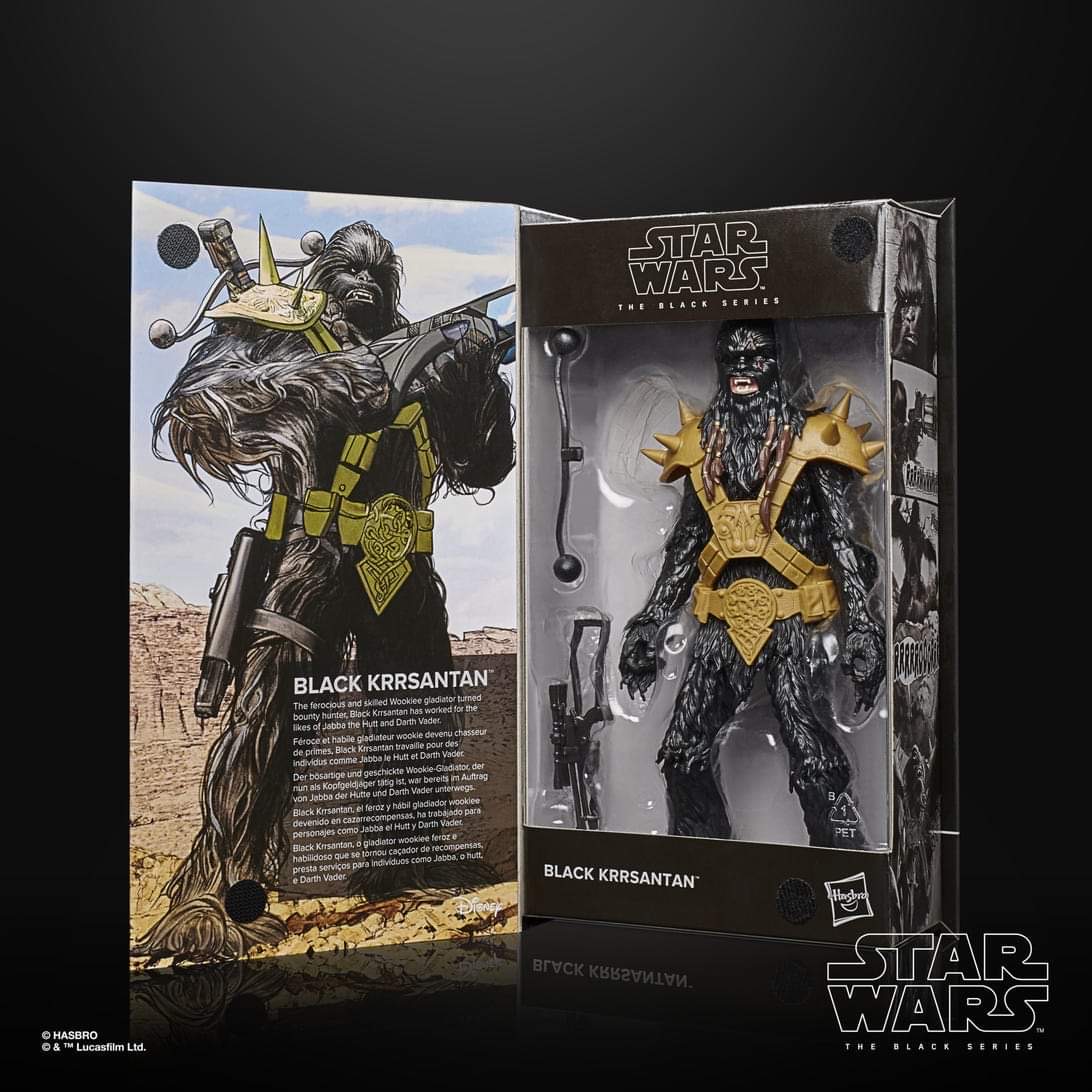 yak_face's tweet photo. 6” Black Series Black Krrsantan Revealed #Hasbro #blackseries #starwarsblackseries #thebookofbobafett #blackkrrsantan  images via cnet https://t.co/N7bfWOOGTD