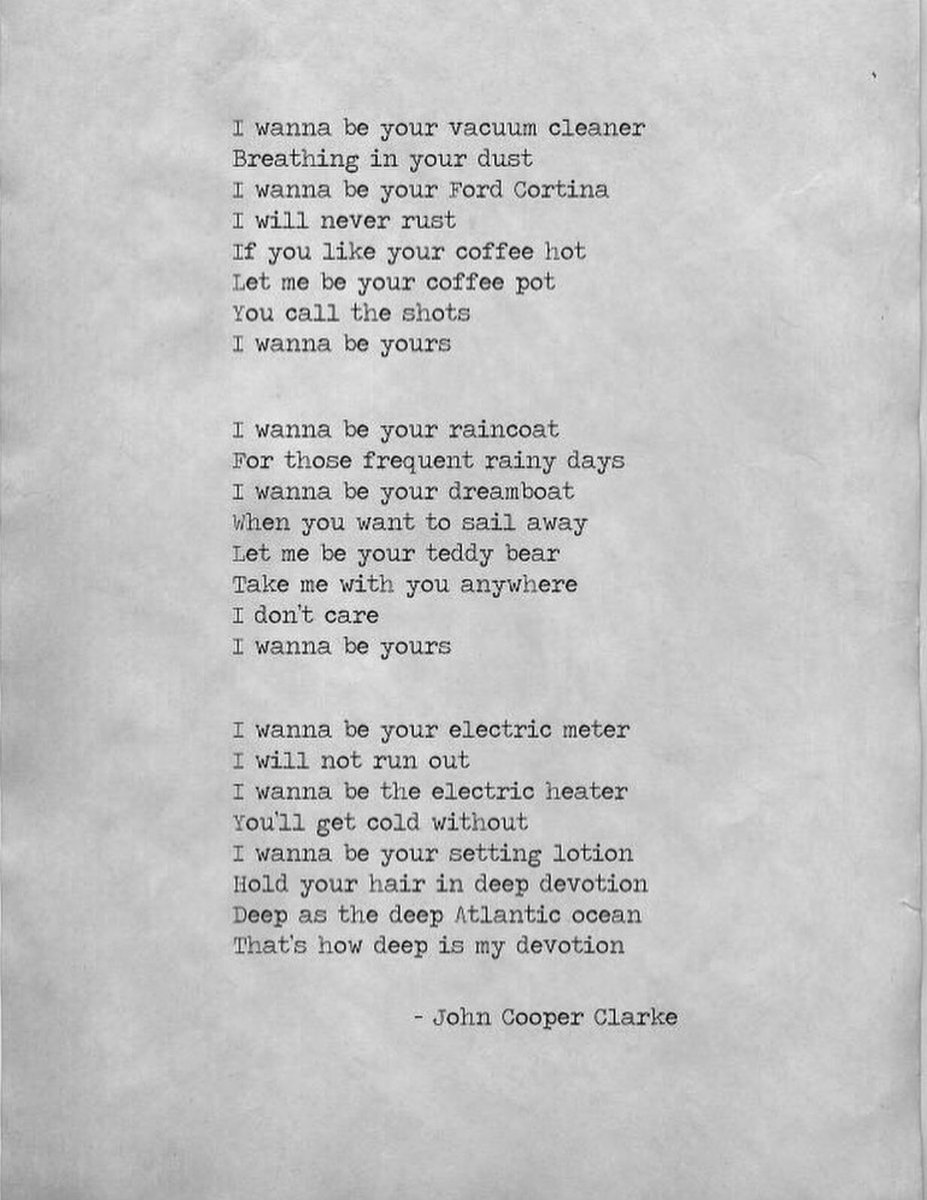 John Cooper Clarke tweet media