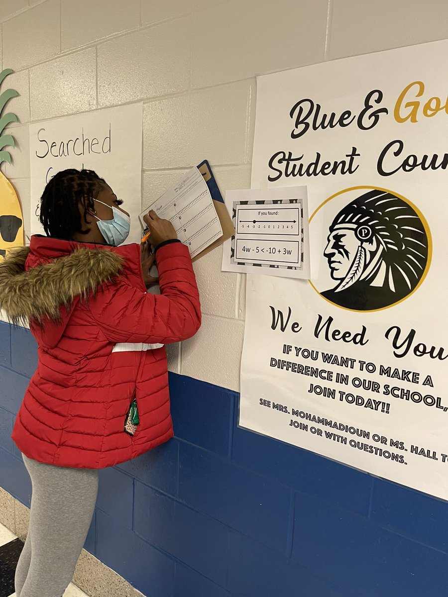 Karateaches04's tweet photo. Solving inequalities in IAP ! A little walk-a-bout action! @Pocomokehigh @kmohammadioun @jenifer_rayne @BPthe_VP @huffy3420 @McGinnis815 @KirstenPD https://t.co/aTWCuqeVoQ