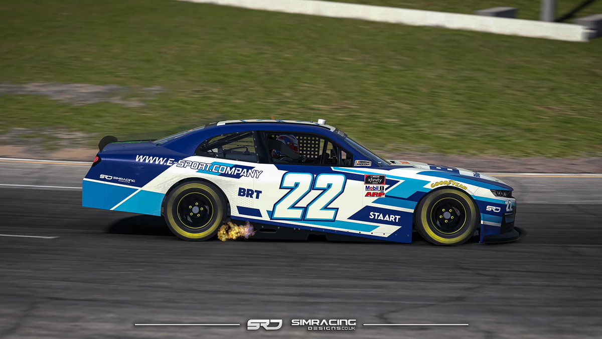 SimRDesign's tweet photo. Another livery completed for our friends at @_BlueRoseTeam_ ready for some Oval racing in the NASCAR Xfinity series on @iRacing 

Carrying over their previous GT designs onto the Xfinity Camaro

#simracingdesigns #VirtualPhotography #NASCAR #camaro #iracing #simracing https://t.co/b9xzSlJnCL