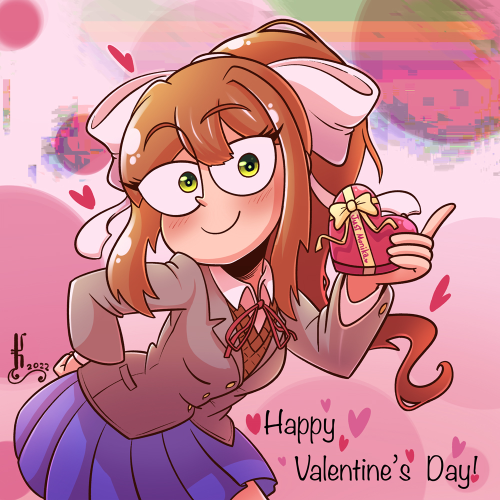 少し遅れたけどハッピーバレンタイン！モニカ大好きです。Just Monika