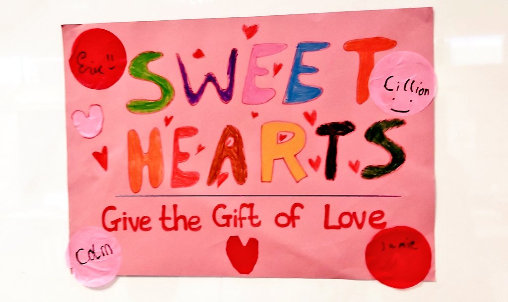 SMESecondary's tweet photo. Love was definitely in the air today! ❤️ 💞 The boys in our 2nd year Laochra class spread the love this #ValentinesDay by selling some  #LoveHearts candy, each with a special message of love! 😍 Well done lads! 👏 #LOVE_LIFE_LIVE #cupid #loveislove @offalylocalnews 💘💗 https://t.co/fIcxEAOQVj