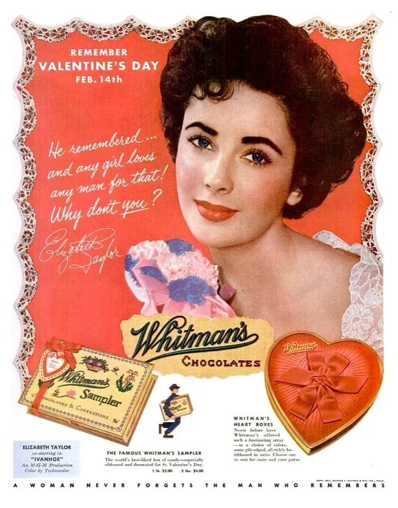 BestClassicsEvr's tweet photo. Happy Valentine's Day from Best Classics Ever!
#valentinesday #valentine #valentinesday2022 #bestclassicsever #whitmanschocolate #whitmanssampler #elizabethtaylor #liztaylor https://t.co/V49oRsBd9U