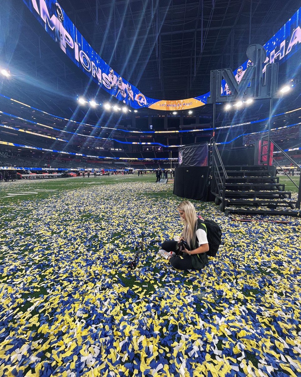 First woman to film The Super Bowl as an LCC. Forever grateful. #herstory