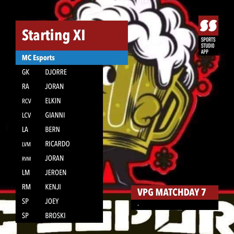MC Esports VPG - PGS (@mc_esports1) on Twitter photo ๐ฎ MATCH DAY
๐ | <a href="/FcBende/">FC de Bende</a>
๐๏ธ | VPG Holland
๐๏ธ |21.00
๐ | Sailors PC
๐๏ธ | VPG EU
๐๏ธ | 21.45 ๐ฎ MATCH DAY
๐ | <a href="/FcBende/">FC de Bende</a>
๐๏ธ | VPG Holland
๐๏ธ |21.00
๐ | Sailors PC
๐๏ธ | VPG EU
๐๏ธ | 21.45