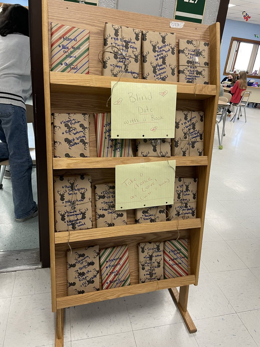 writingheroes's tweet photo. Blind date with a book! Looking for love this Valentine’s Day? Take a chance on these mystery titles! ❤️ @LearnWithMFern_ @BMS_LLCommons https://t.co/hBdhEgMGNz
