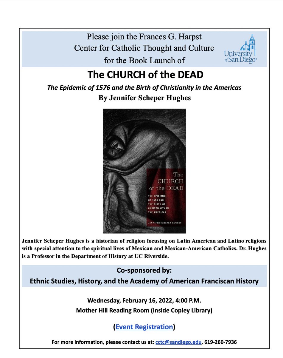 Book Launch: The Church of the Dead. Join us on Wednesday, February 16 from 4:00 p.m. to 5:00 p.m.
*Free Event. Registrations will be accepted until midnight on February 15th.
Register Here:docs.google.com/forms/d/e/1FAI…