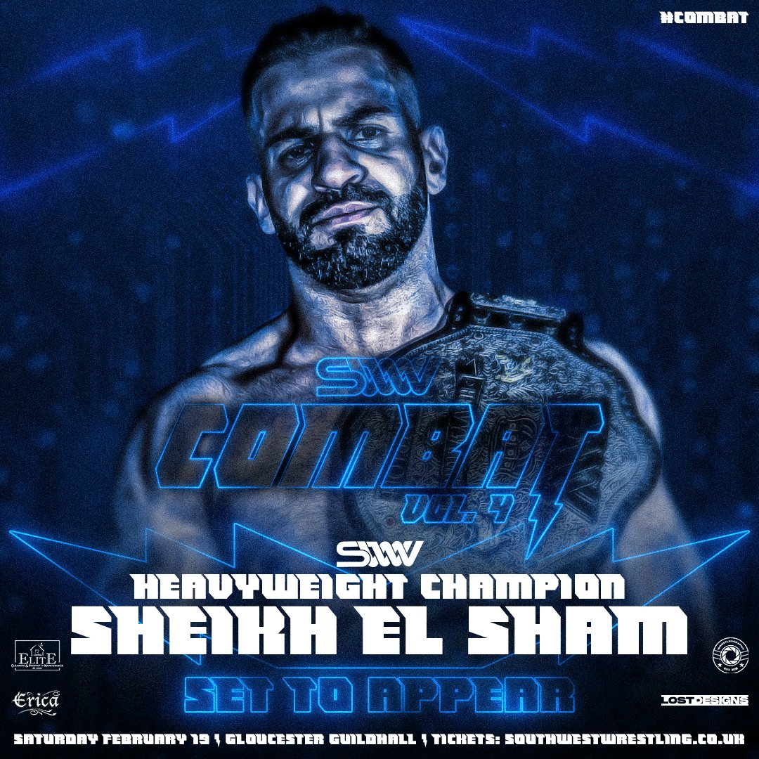 swwwrestling's tweet photo. The SWW Heavyweight Champion Sheikh El Sham is coming to grace @GlosGuildhall THIS SATURDAY, but what has the Middle Eastern Millionaire got planned?

🎟 https://t.co/VHBE9AengU

#COMBAT #SWW https://t.co/v1wvZylfUc