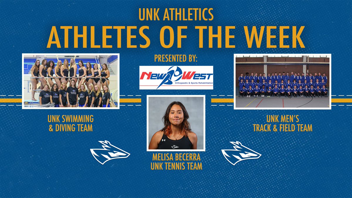 Congratulations to our Athletes of the Week on their performances over the weekend!

Presented by: <a href="/NewWestPT/">New West PT</a> 

@UNK_Track <a href="/UNK_tennis/">UNK Tennis</a>