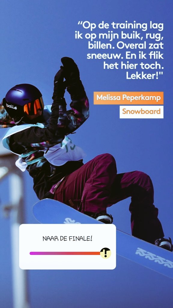 VToekomstmakers's tweet photo. Wij wensen oud leerling Melissa Peperkamp, heel veel succes bij de finals BIG AIR.  #olympischespelen 
#Topsporttalentschool

02:30 de finals #bigair https://t.co/MMNmXjKHia