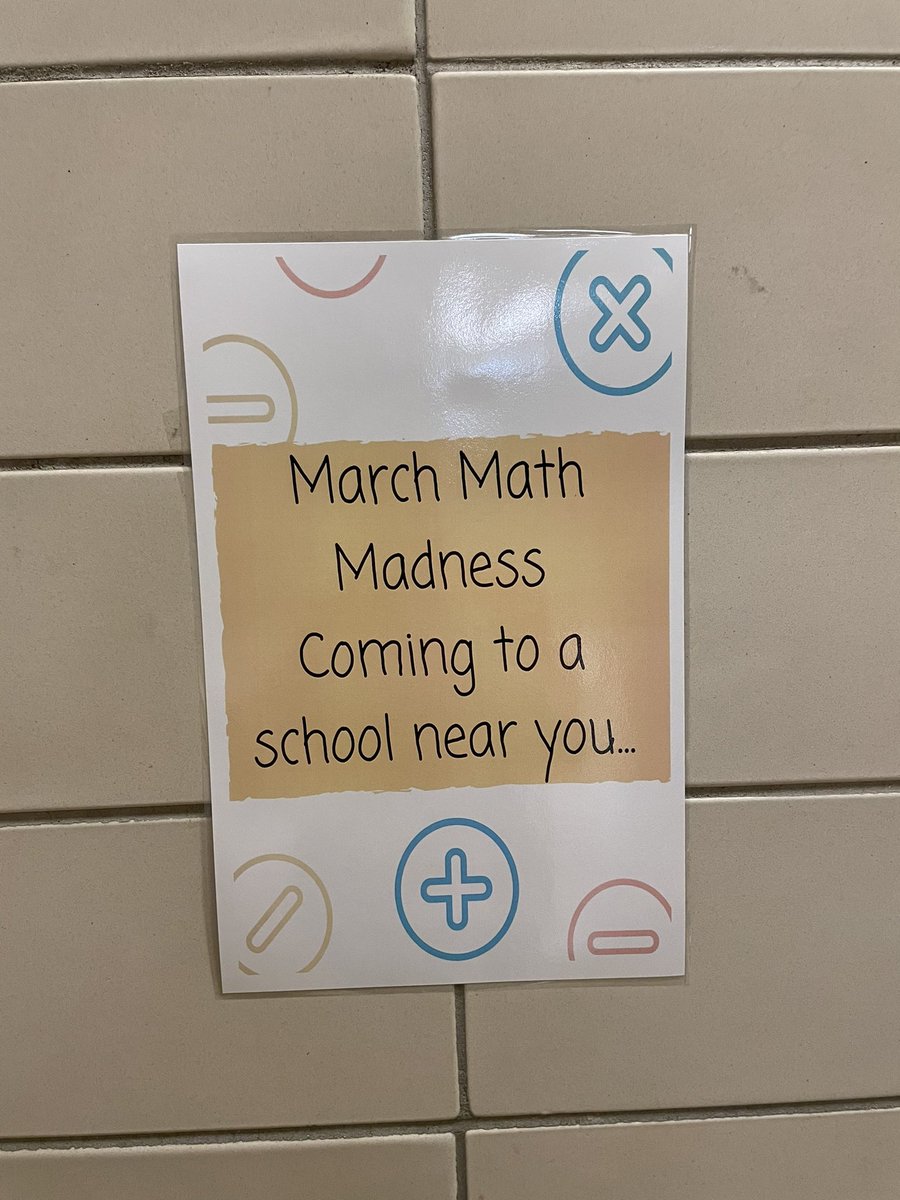 CEannucci's tweet image. Big things coming! @OceansideSch2 get excited! #MarchMathMadness ✖️➗➕➖ @knicoletti67