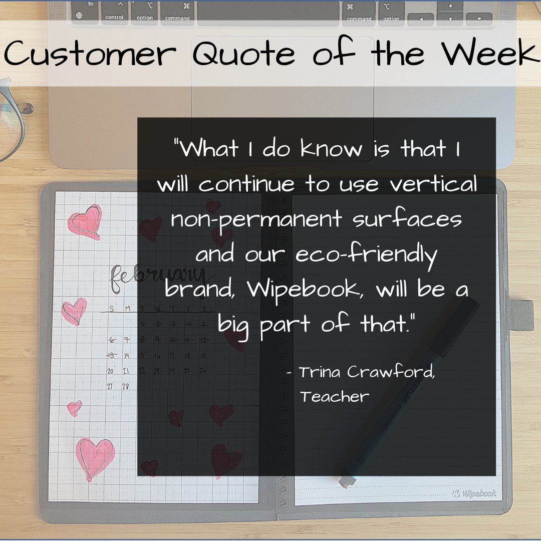 Wipebook's tweet image. Vertical non-permanent surfaces are becoming a very popular system in math classes.  We love hearing that #wipebook products are helping create these environments!

Click here to get your own Flipchart for 20% off: bit.ly/3K0SWyu