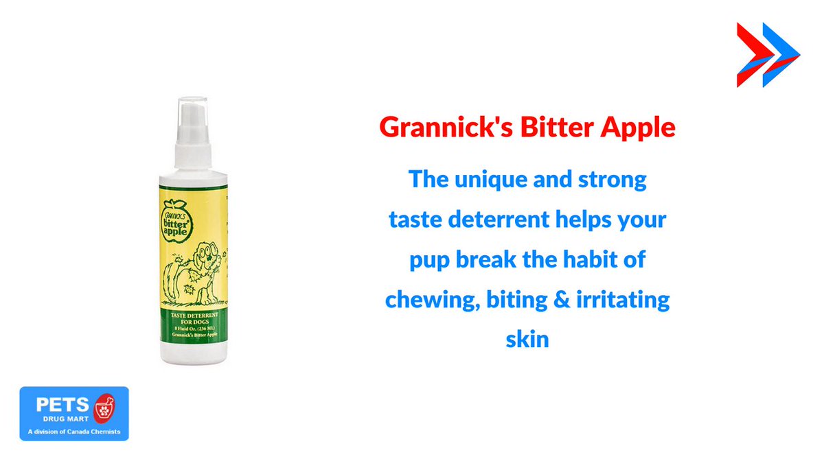 Chewing hair or biting fur is a sign of skin irritation in your pet dogs. 🐶

Grannick's Bitter Apple is a highly effective spray with a unique and strong taste that will deter your pet from chewing or biting at its skin. 🐾

Shop this product today: bit.ly/3KiKCKr

#PDM