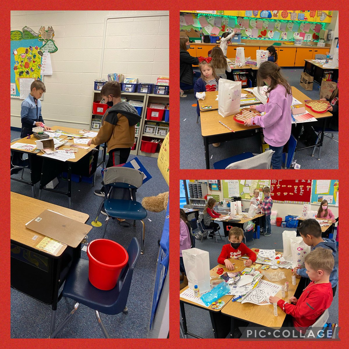 MrsMooreSA95's tweet photo. We had an awesome Valentine’s Day party!! Binary code bracelets, magnet mazes, ball bucket roll, bookmark craft, valentine eraser tower building & more! #bestroomparentsever https://t.co/EFnp3MzzVA