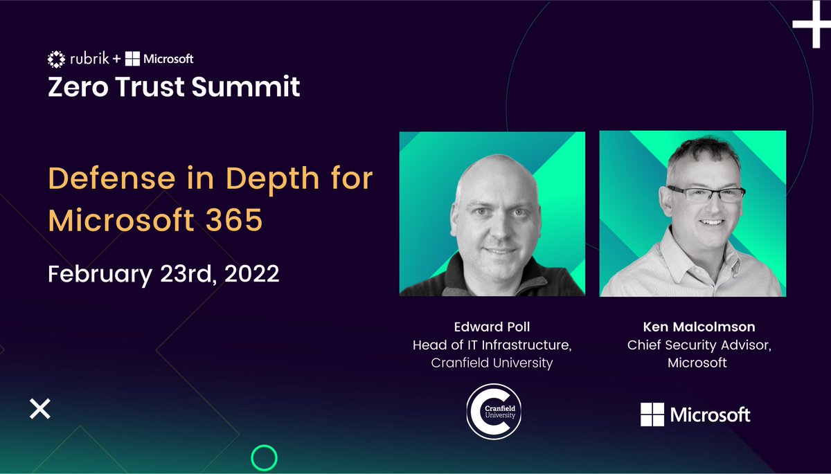 .<a href="/Microsoft365/">Microsoft 365</a> is one of the most popular applications around the world, so you want to make sure that data is protected. Learn how you can at the <a href="/RubrikInc/">Rubrik</a> + <a href="/Microsoft/">Microsoft</a> #ZeroTrustSummit! bit.ly/3tVKo6l #PowerOfRubrik