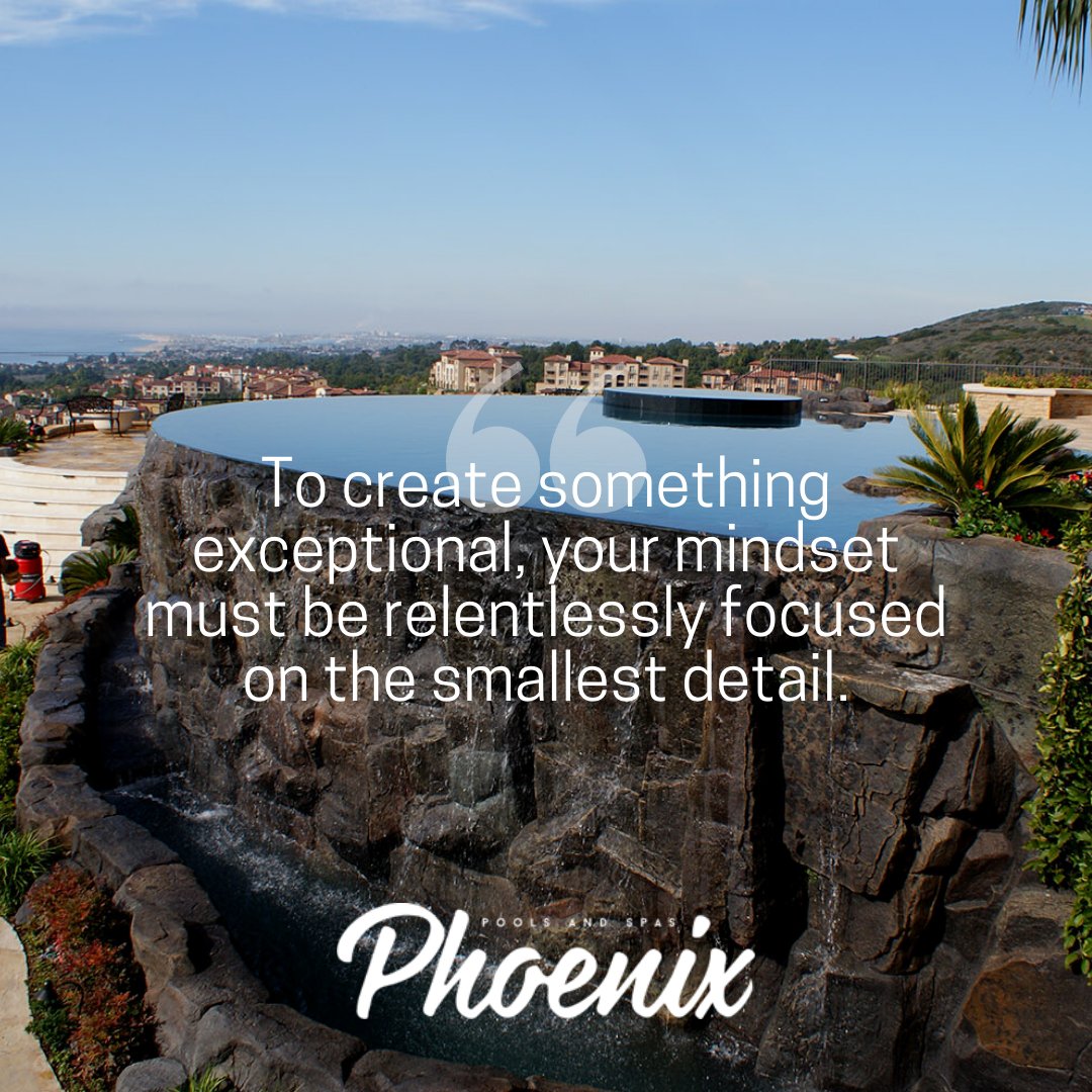 PhoenixPoolsSpa's tweet image. "To create something exceptional your mindset must be relentlessly focused on the smallest detail." — Giorgio Armani.
.
#infinitypool #pooldesign #vanishingedgepool #pooldesigns #poolandspa #poolandspas #poolcontractor #OrangeCounty #Temecula #PhoenixPools #PhoenixPoolsandSpas