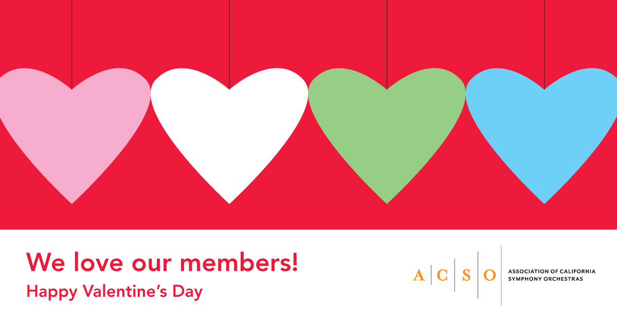 Happy Valentine's Day from the ACSO team!

We love our members and everything you do to bring music to your communities  ❤️

XOXO