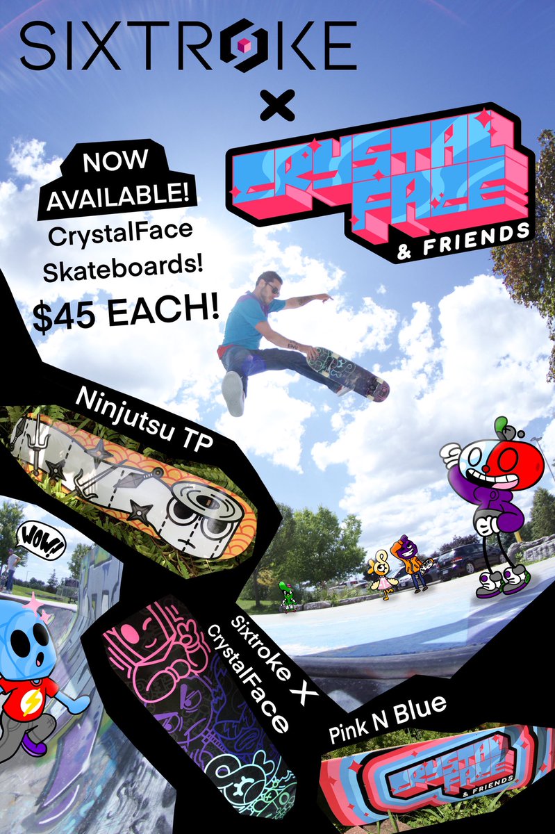 crystalfaceguy's tweet photo. #crystalface #sixtroke #collab #skateboards https://t.co/TSgZC7u77Q