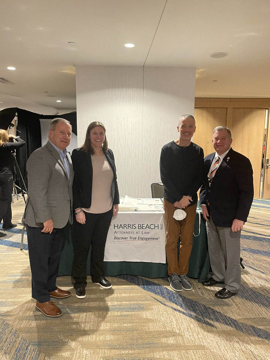 HarrisMurtha's tweet photo. @bflynn_hb, @MPiasecki_HB, @JMcManus_HB and Nuclear Regulatory Commissioner David Wright at the @NARUC Winter Policy Summit. Don’t forget to stop by to get your new headshot at the Headshot Café, sponsored by Harris Beach! https://t.co/hy552tdtLG