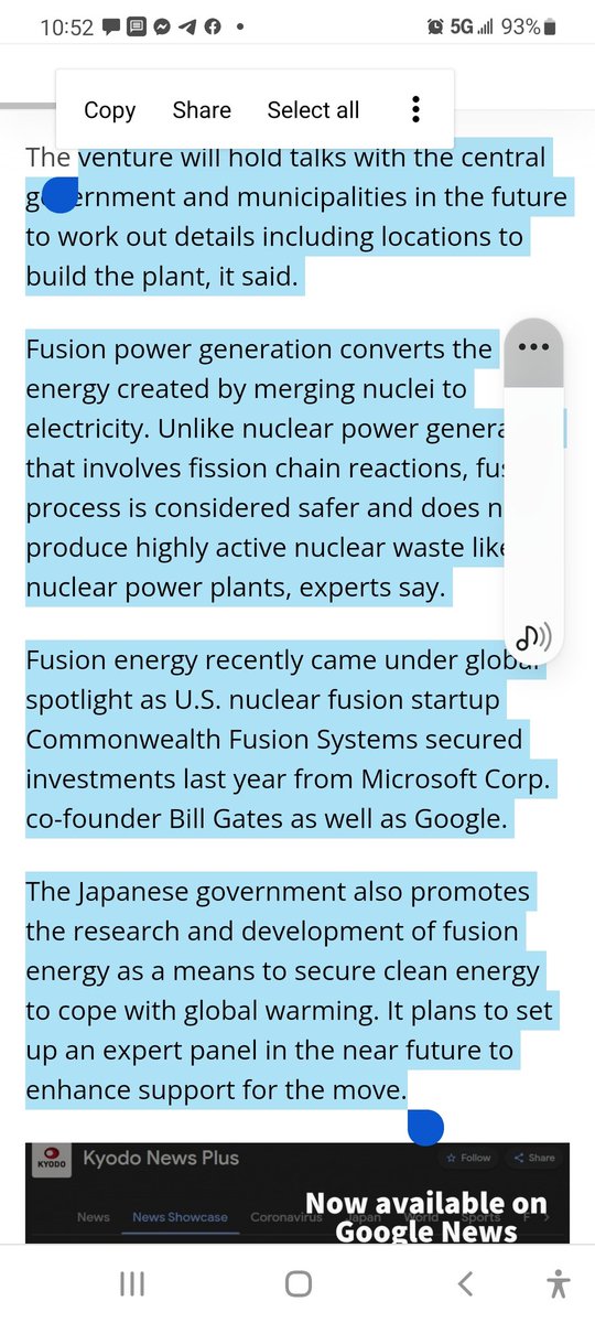 ak2webd3's tweet image. Japan venture to build country&apos;s first nuclear #fusion power plant Fusion energy recently came under global spotlight as U.S. nuclear fusion startup #CommonwealthFusionSystems secured investments last year from @Microsoft Founder @BillGates &amp;amp; @Google english.kyodonews.net/news/2022/02/a…