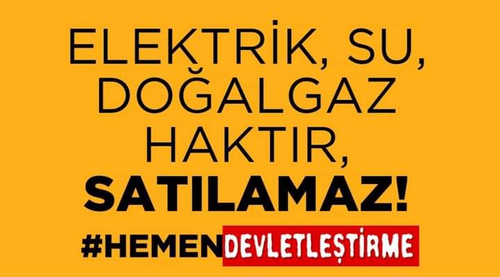 devletlestirme's tweet photo. #ElektrikFaturasınaÇözüm arayanlar, çağrımız size: Elektrik alınıp satılmasın, özelleştirmelerle patronlara peşkeş çekilen elektrik şirketleri kayıtsız şartsız halka teslim edilsin diyoruz. Bize katılıyorsanız https://t.co/SrV7Nnq9QP'a giderek imza verin! #HemenDevletlestirme https://t.co/CqBKHdD1iC