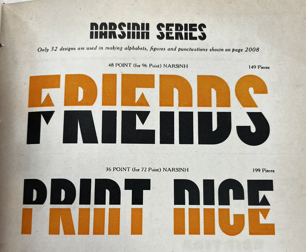 TheSpecialest's tweet photo. “Friends print nice” (Gujarati Type Foundry, circa 1928) https://t.co/RihMlRhN9U
