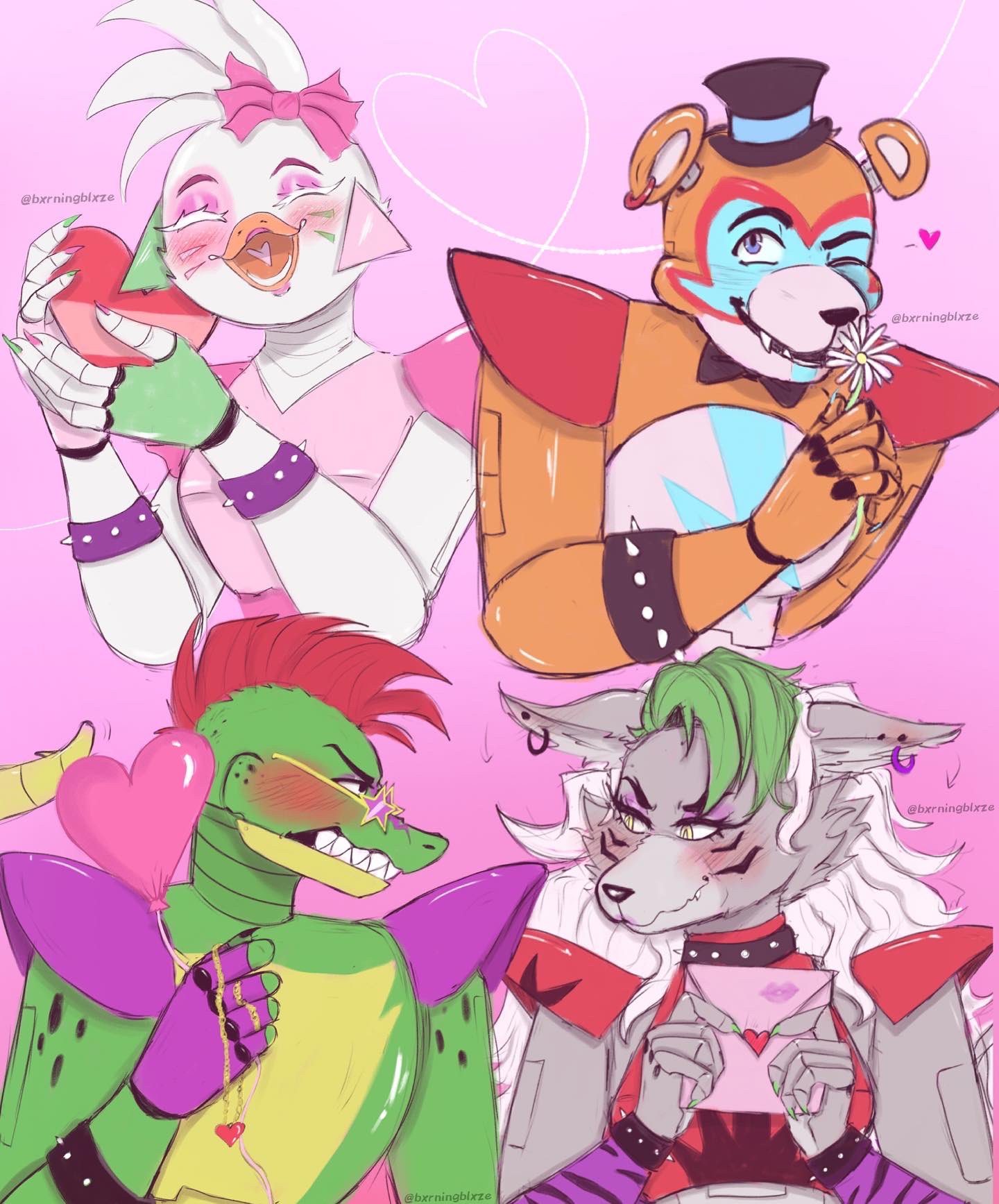 FNAF SB Valentine's Day by Felhesznelenev -- Fur Affinity [dot] net