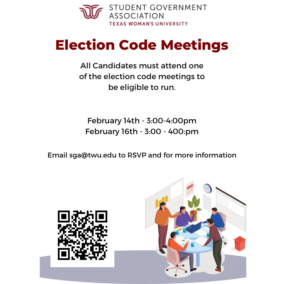 SGA elections are around the corner and its never to late to apply. If you have any questions about positions please let us know. Link to the meeting is in our bio. #twusga