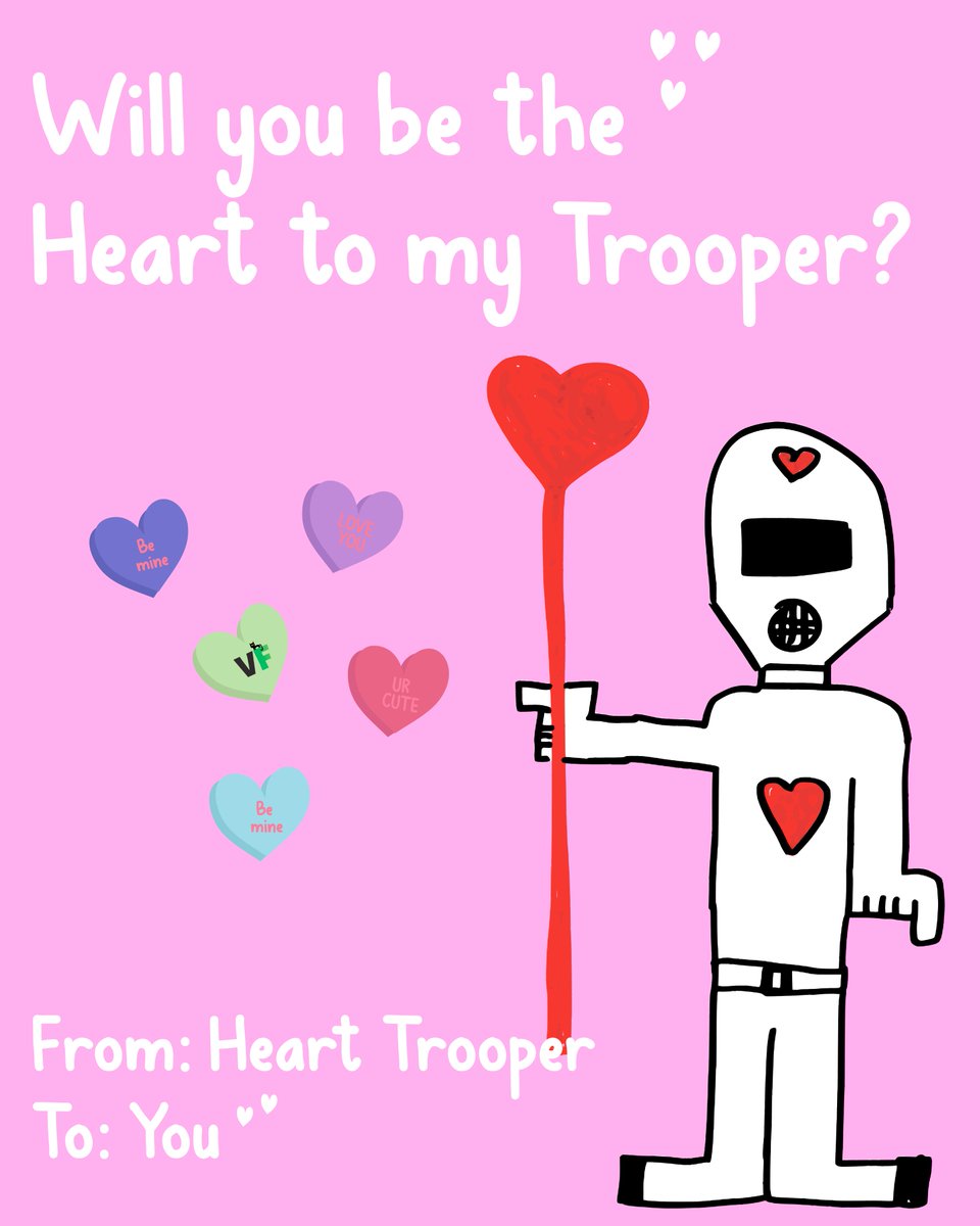 veefriends's tweet photo. Happy Vee-Day, from Heart Trooper ❤️ https://t.co/DASysL9zaU