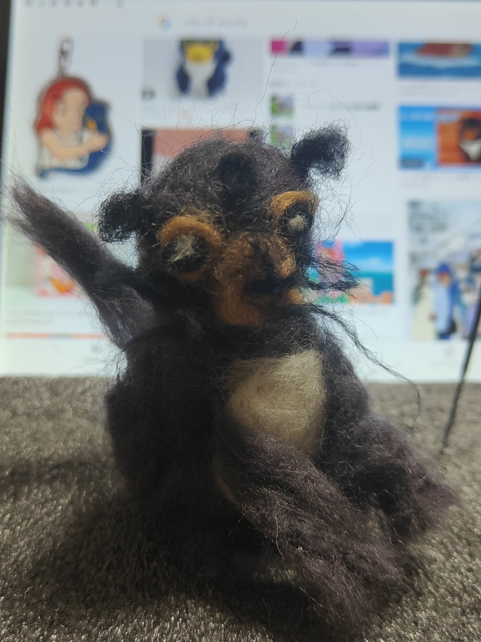 ユキ 愛知県にお住まいのck様よりリクエスト頂きました ふしぎな島のフローネ のメルクルです ええ これはメルクルです ますます何の動物なのか不明度が増していますがメルクルです 懐かしい お題を募集しています 羊毛フェルト フローネ