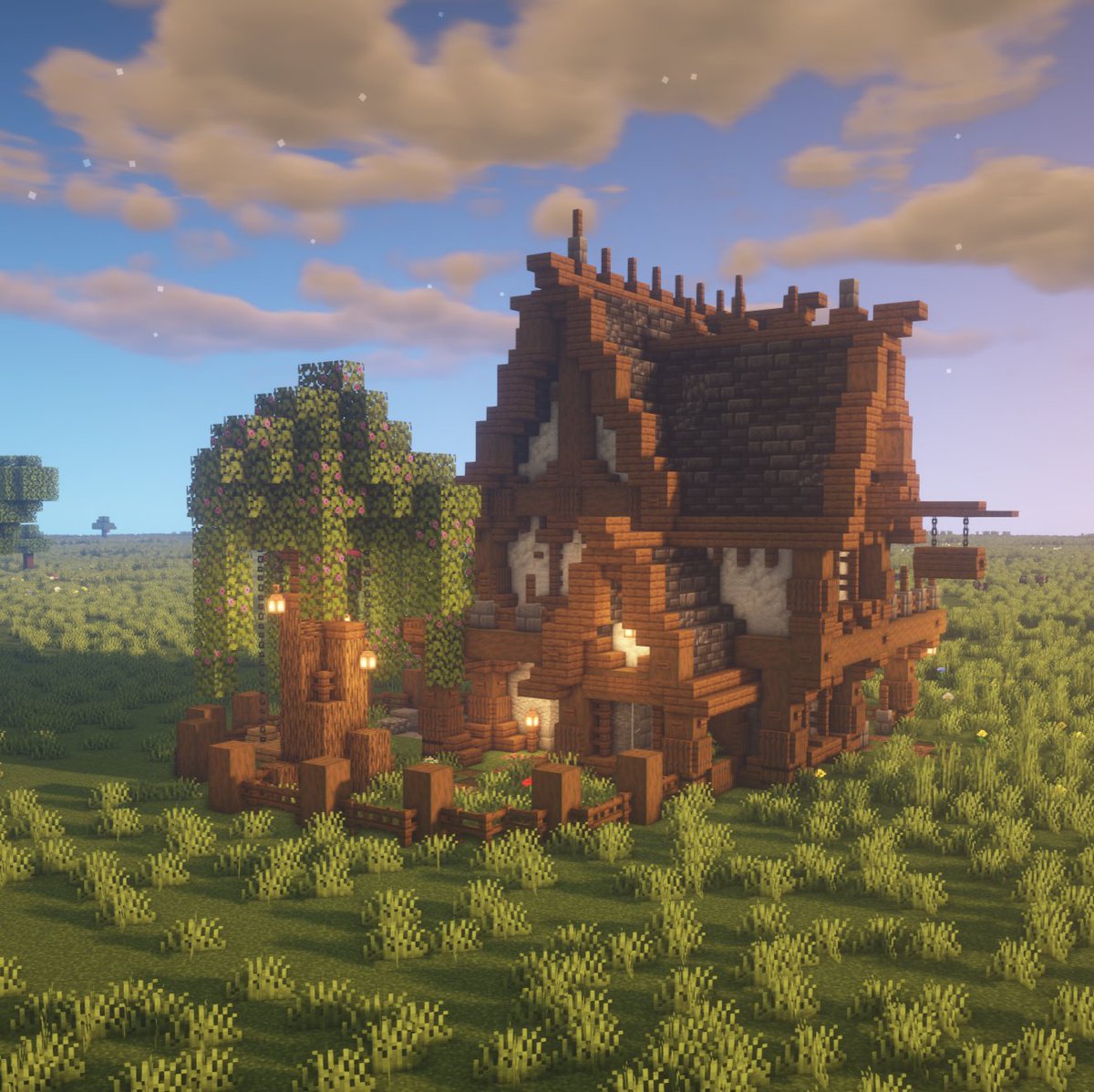 blake_mp4's tweet photo. im back after almost a whole year .. and I made this little medieval house :) #minecraft #Minecraftbuilds #minecrafthouse https://t.co/95RhdMywvB