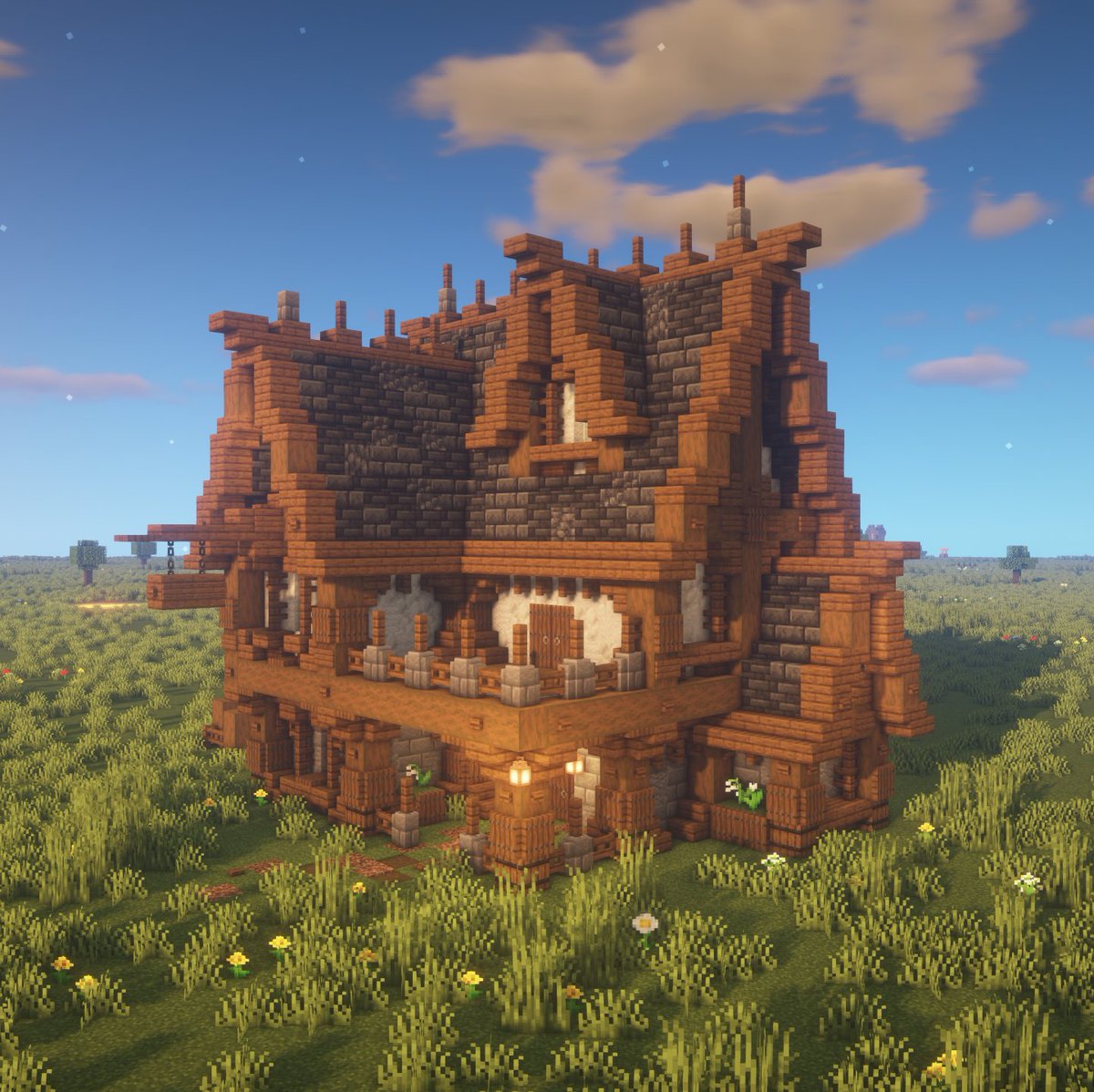 blake_mp4's tweet photo. im back after almost a whole year .. and I made this little medieval house :) #minecraft #Minecraftbuilds #minecrafthouse https://t.co/95RhdMywvB